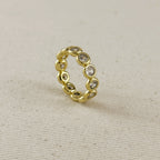 Mondsee 18k Gold Filled Bezel CZ Eternity Band Ring | 18k Gold Filled Jewelry