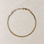 Mondsee 18k Gold Filled 3.0mm Thickness Herringbone Anklet | 18k Gold Filled Jewelry
