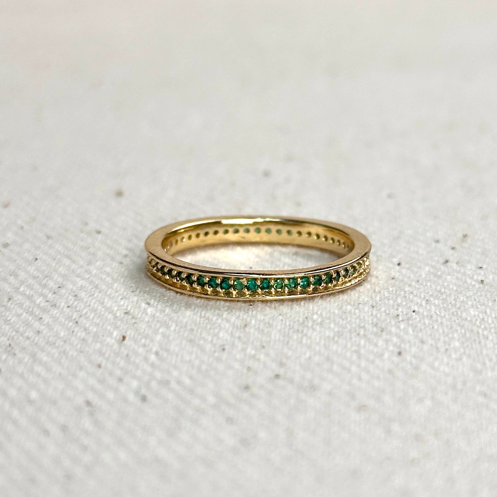 Mondsee 18k Gold Filled Eternity CZ Band Ring | 18k Gold Filled Jewelry