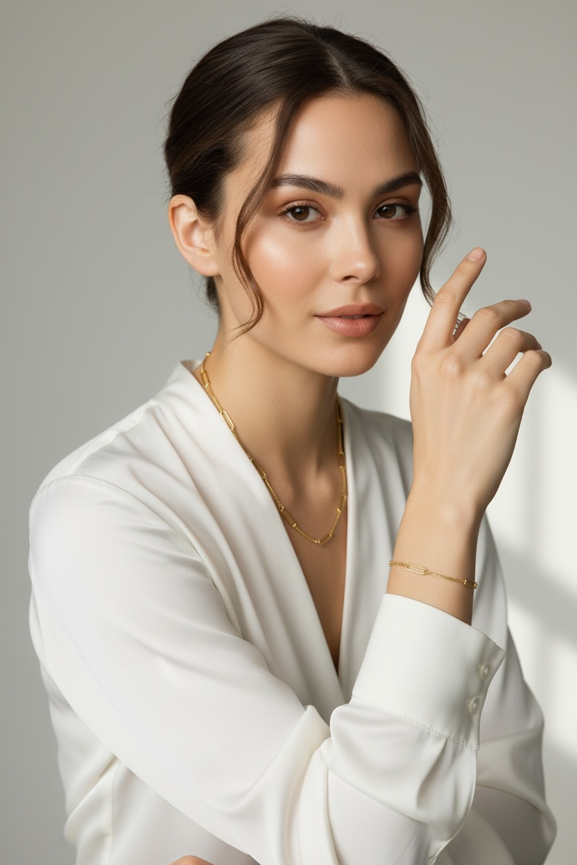Mondsee 18k Gold Filled Paperclip & Box Chain Necklace | 18k Gold Filled Jewelry