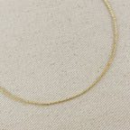 Mondsee 18k Gold Filled 1.0mm Ball Chain Diamond Cut Necklace | 18k Gold Filled Jewelry
