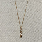18k Gold Filled Moon Bar Charm