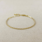18k Gold Filled 1.5mm CZ Baguette Tennis Bracelet