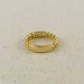 18k Gold Filled Chain With Polished Plate Ring
