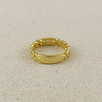 18k Gold Filled Chain With Polished Plate Ring