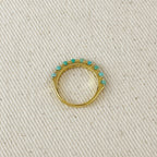 Mondsee 18K Gold Filled Natural Turquoise Band Ring | 18k Gold Filled Jewelry