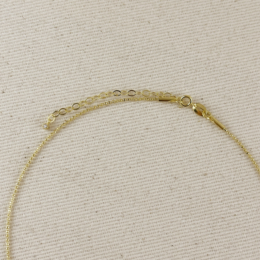 18k Gold Filled CZ Cross Necklace