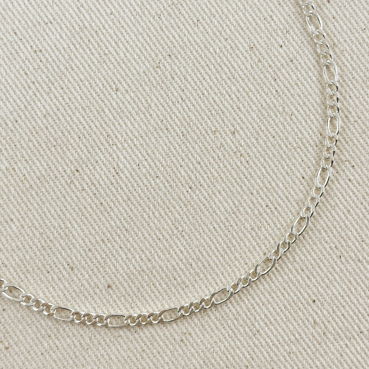 Sterling Silver Figaro 3x1 Chain 3.2mm