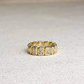Mondsee 18k Gold Filled Chunky CZ Eternity Band Ring | 18k Gold Filled Jewelry