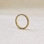 Mondsee 18k Gold Filled Double Beaded Band Ring | 18k Gold Filled Jewelry