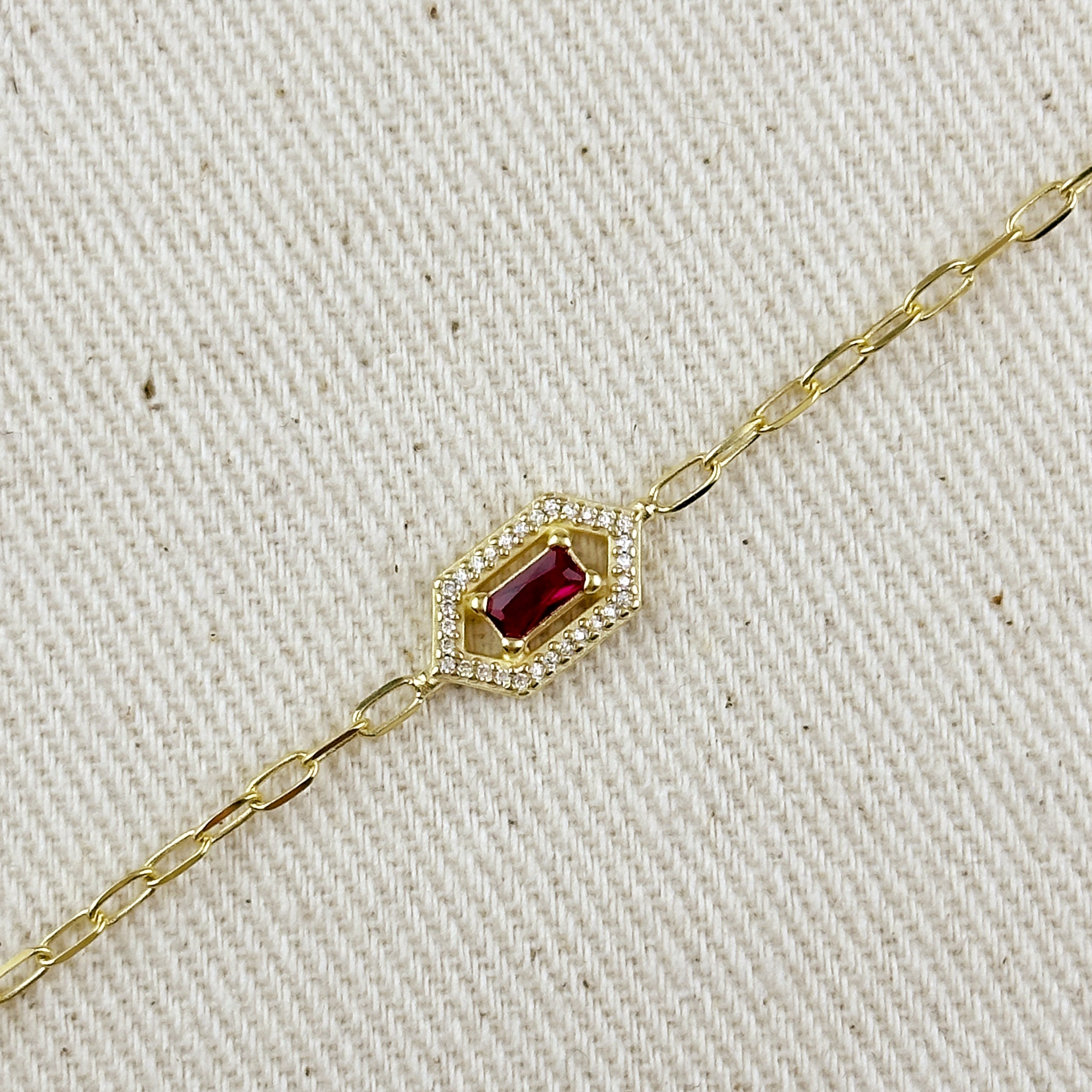 Mondsee 18k Gold Vermeil Fancy Birthstone Bracelet | 18k Gold Filled Jewelry