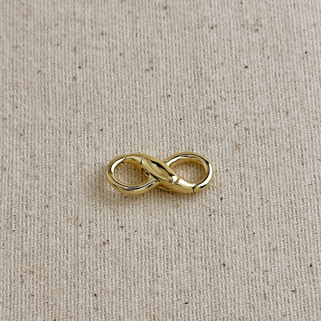 18k Gold Filled Infinity Double Carabiner Clasp