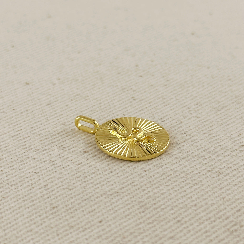 18k Gold Filled Snake Serpent Pendant Featuring Spoke Design