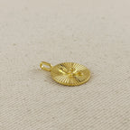 18k Gold Filled Snake Serpent Pendant Featuring Spoke Design