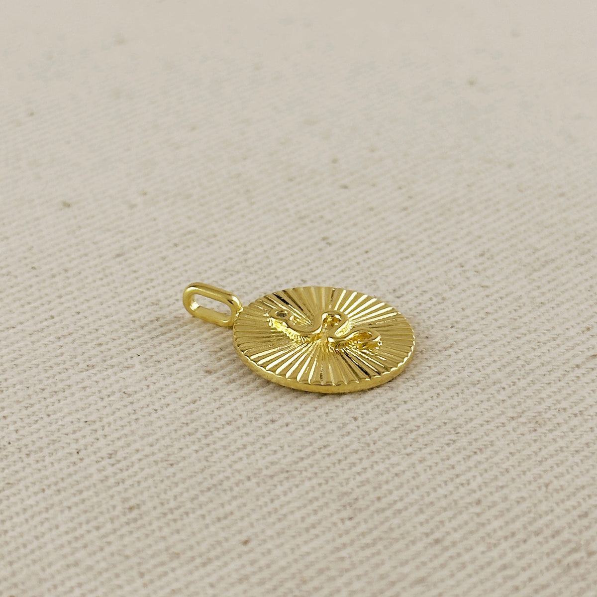 18k Gold Filled Snake Serpent Pendant Featuring Spoke Design