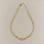 Mondsee 18k Gold Filled Cubic Zircon Accent Mariner Choker Necklace | 18k Gold Filled Jewelry