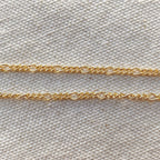 Mondsee 18k Gold Filled 2mm Rounded 3x1 Figaro Chain Bracelet | 18k Gold Filled Jewelry