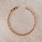 Mondsee 18k Gold Filled 2mm Rounded 3x1 Figaro Chain Bracelet | 18k Gold Filled Jewelry
