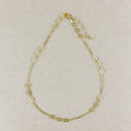 18k Gold Filled Saturn Chain Necklace