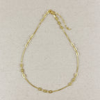 18k Gold Filled Saturn Chain Necklace