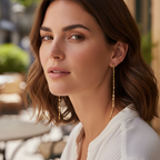 Mondsee 18k Gold Filled Detailed Chain Drop Earrings | 18k Gold Filled Jewelry