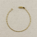 18k Gold Filled 1.5mm Figaro Chain Bracelet