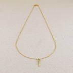 Mondsee 18k Gold Filled Emerald CZ Spear Necklace | 18k Gold Filled Jewelry
