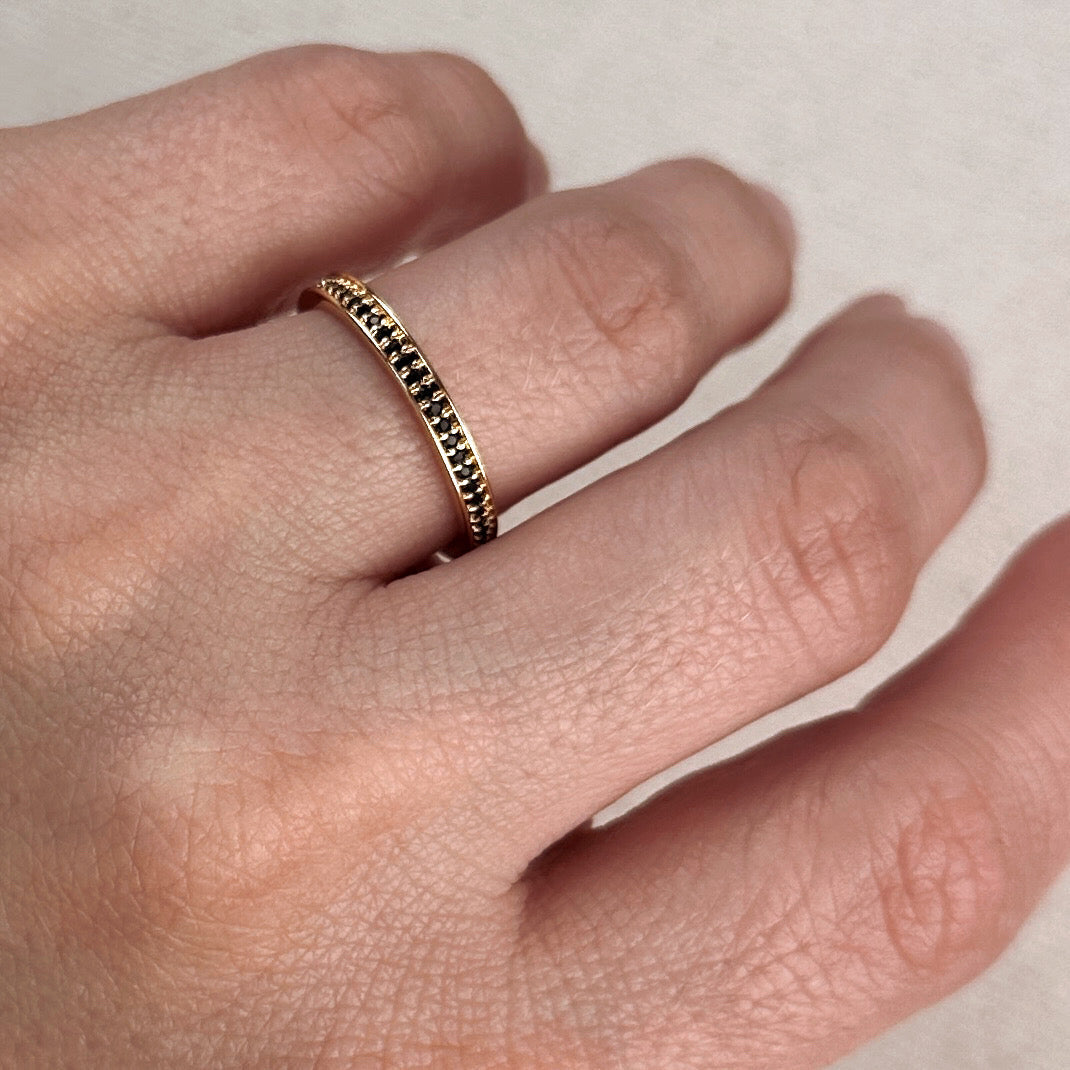 Mondsee 18k Gold Filled Eternity CZ Band Ring | 18k Gold Filled Jewelry