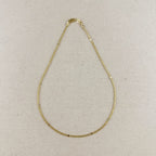 Mondsee 18k Gold Filled 2.5mm Mesh Chain with Diamond Cut Pressed Detail Necklace | 18k Gold Filled Jewelry