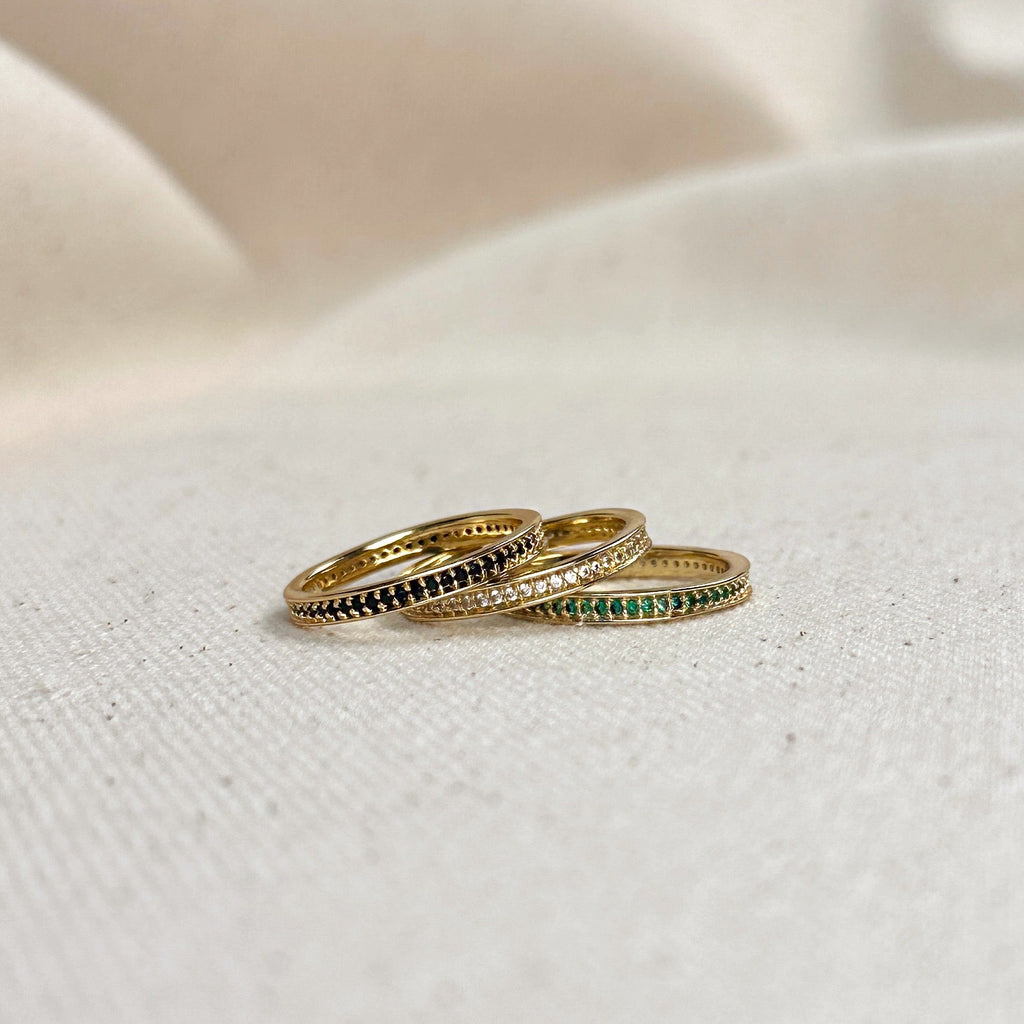 Mondsee 18k Gold Filled Eternity CZ Band Ring | 18k Gold Filled Jewelry