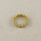 Mondsee 18k Gold Filled Bezel CZ Eternity Band Ring | 18k Gold Filled Jewelry
