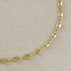 Mondsee 18k Gold Filled Cubic Zircon Accent Mariner Choker Necklace | 18k Gold Filled Jewelry