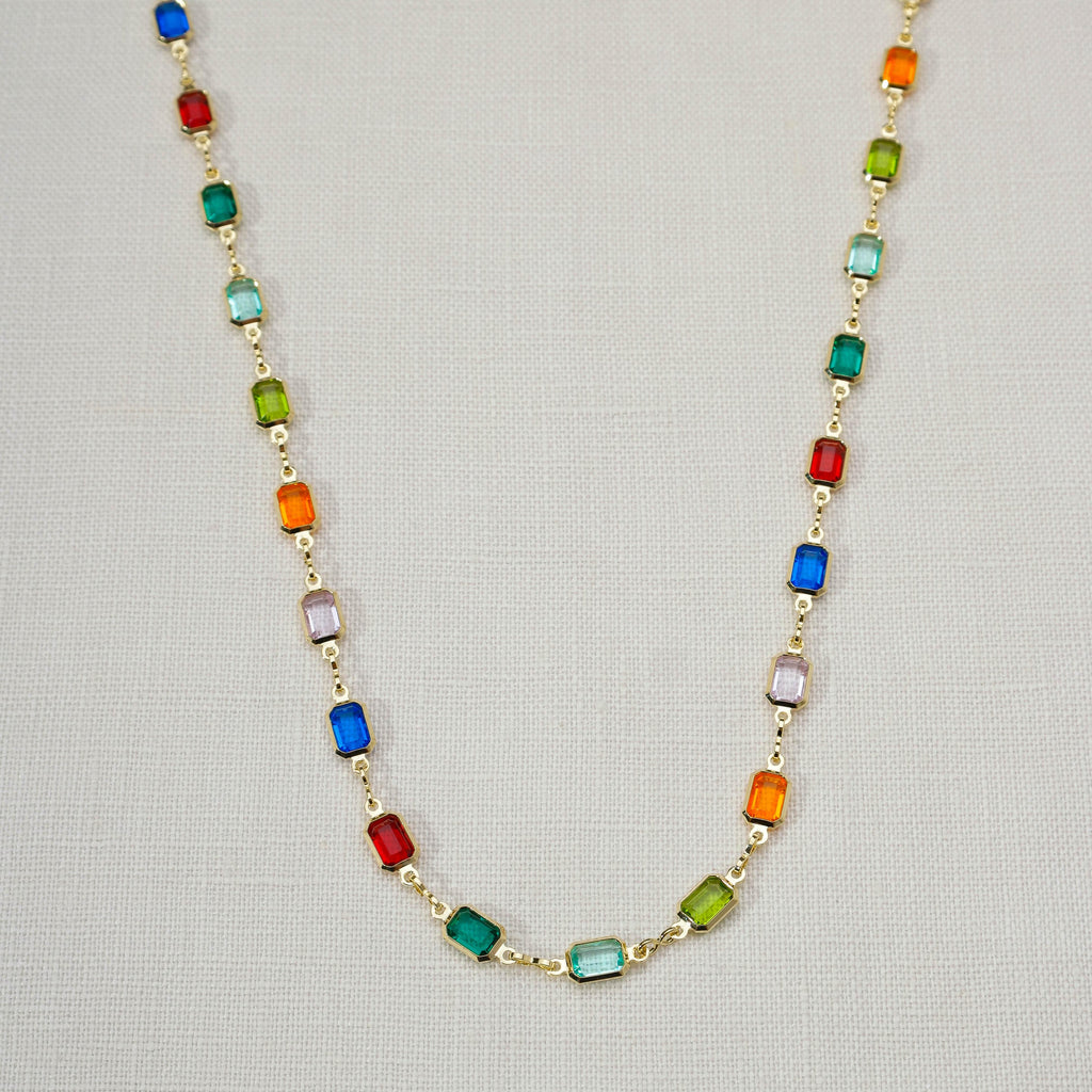 Mondsee 18k Gold Filled Multicolor Necklace For Wholesale | 18k Gold Filled Jewelry