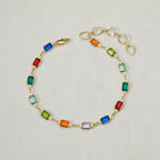 Mondsee Complete Set Of 18k Gold Filled Multicolor Necklace, Bracelet And Anklet For Wholesale | 18k Gold Filled Jewelry