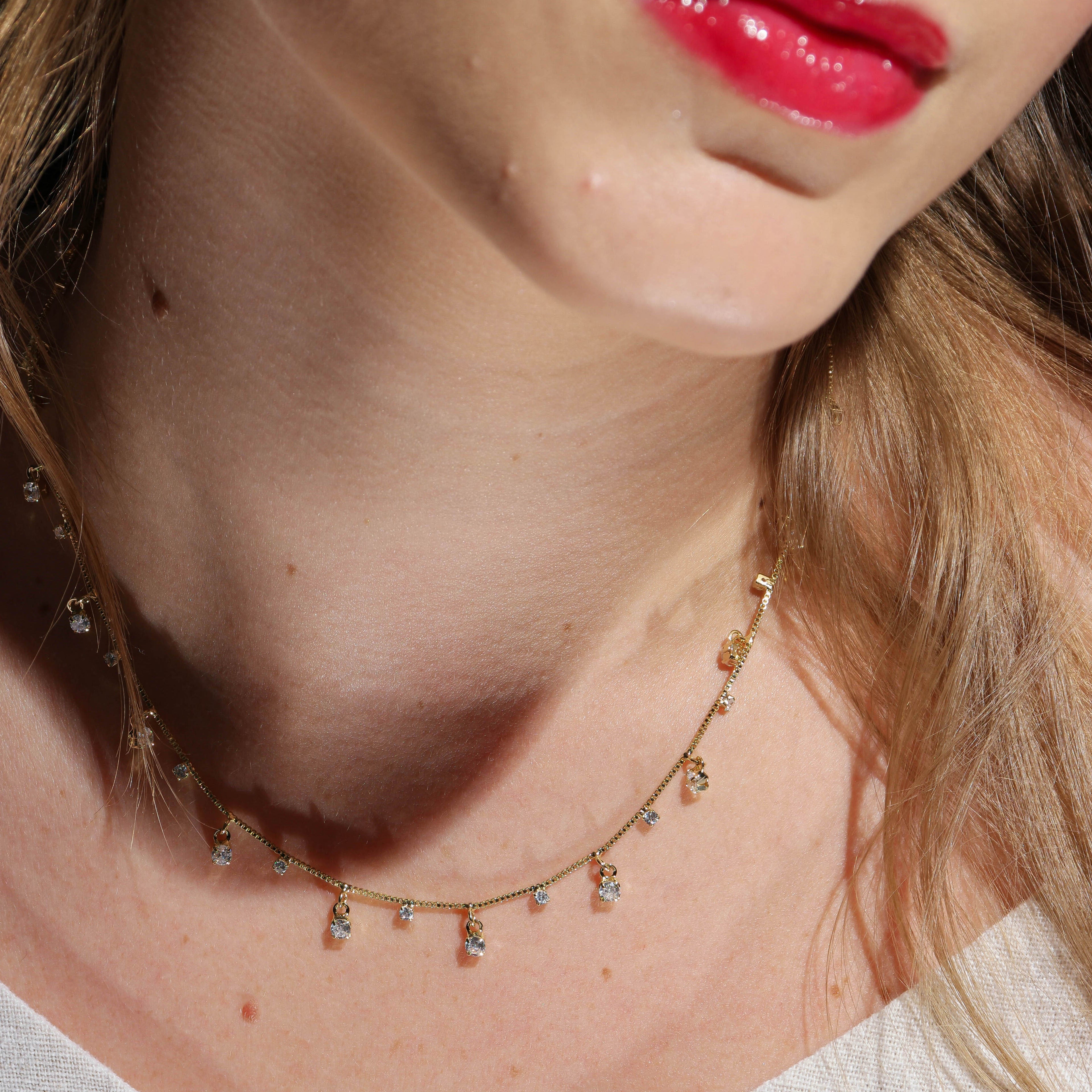 Mondsee 18k Gold Filled Sparkling Necklace | 18k Gold Filled Jewelry