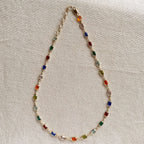Mondsee Complete Set Of 18k Gold Filled Multicolor Necklace, Bracelet And Anklet For Wholesale | 18k Gold Filled Jewelry