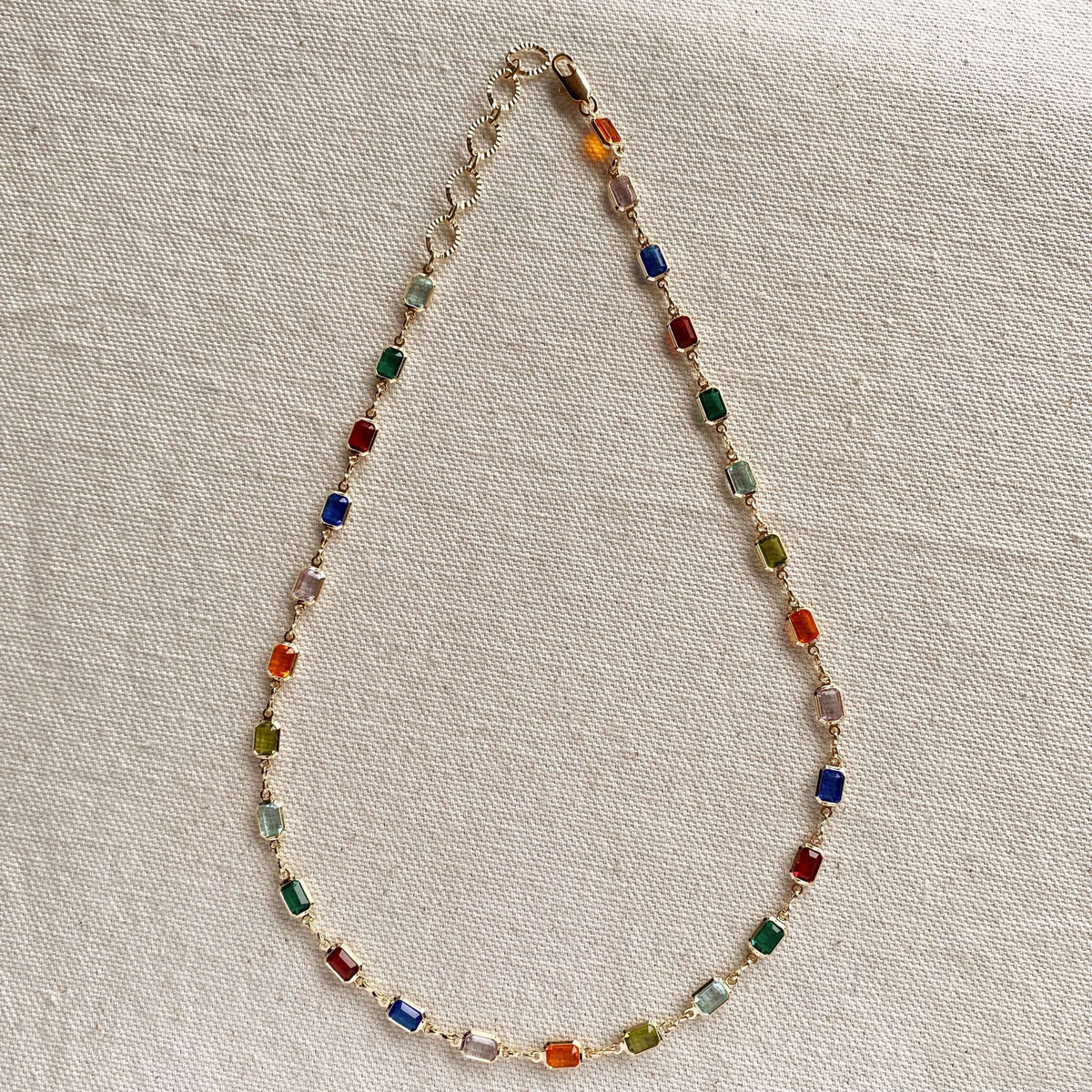 Mondsee Complete Set Of 18k Gold Filled Multicolor Necklace, Bracelet And Anklet For Wholesale | 18k Gold Filled Jewelry