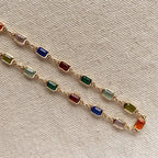Mondsee Complete Set Of 18k Gold Filled Multicolor Necklace, Bracelet And Anklet For Wholesale | 18k Gold Filled Jewelry