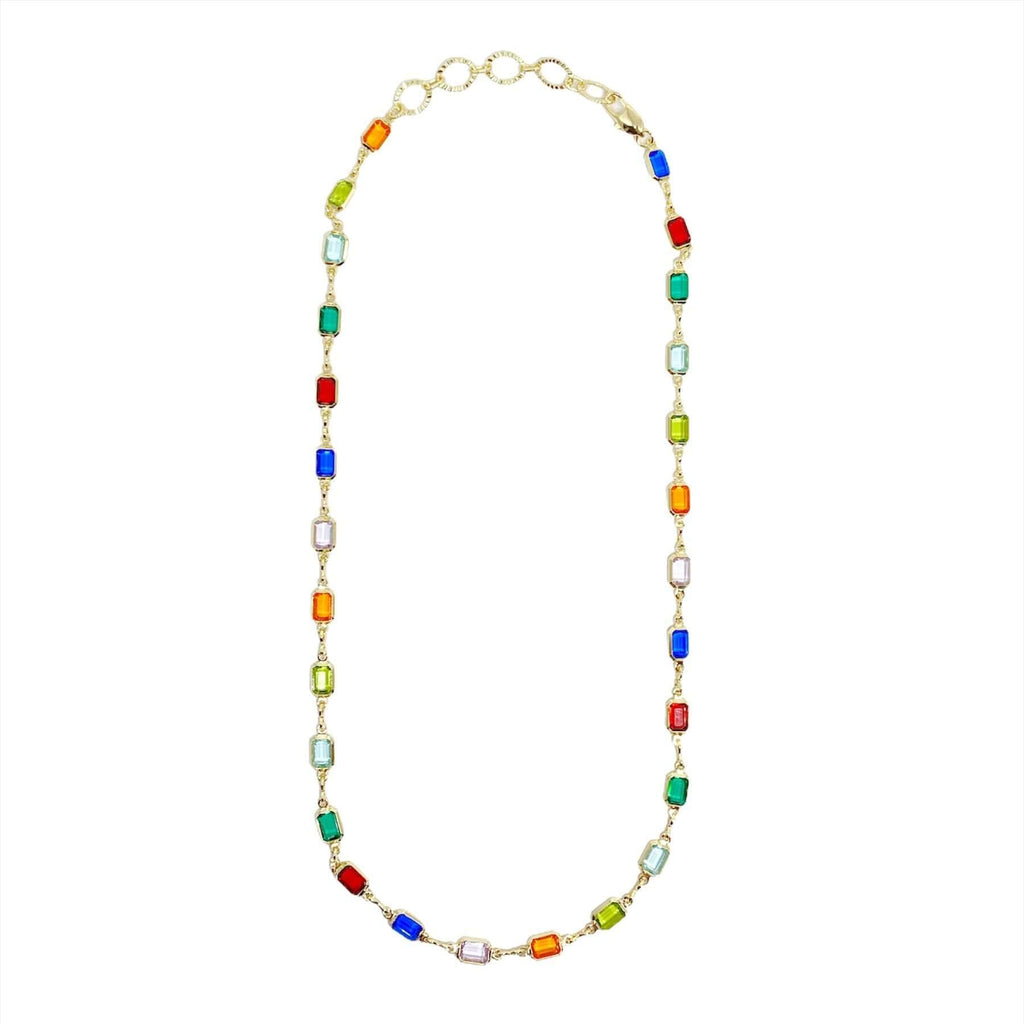 Mondsee Complete Set Of 18k Gold Filled Multicolor Necklace, Bracelet And Anklet For Wholesale | 18k Gold Filled Jewelry
