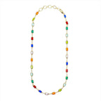 Mondsee Complete Set Of 18k Gold Filled Multicolor Necklace, Bracelet And Anklet For Wholesale | 18k Gold Filled Jewelry