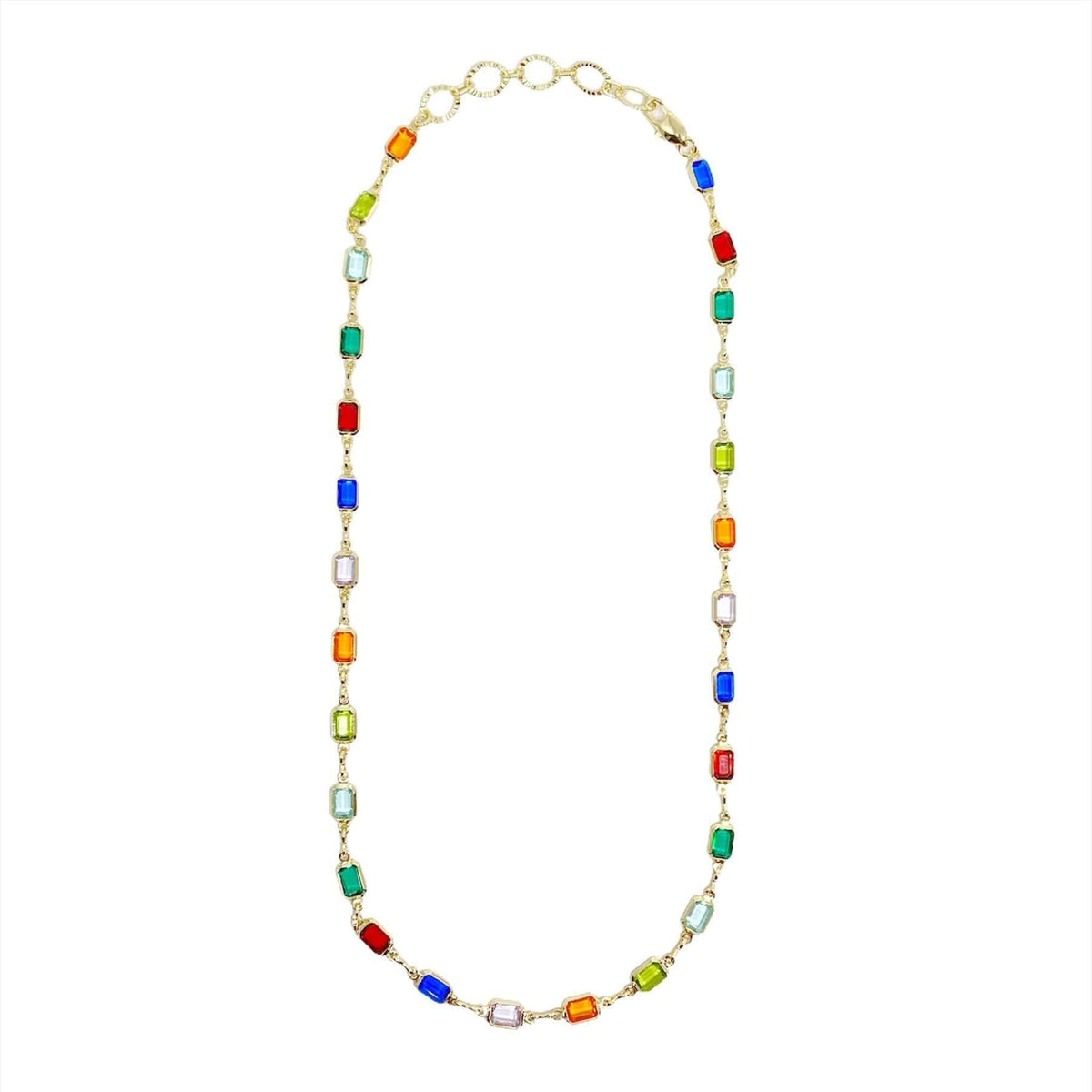 Mondsee Complete Set Of 18k Gold Filled Multicolor Necklace, Bracelet And Anklet For Wholesale | 18k Gold Filled Jewelry