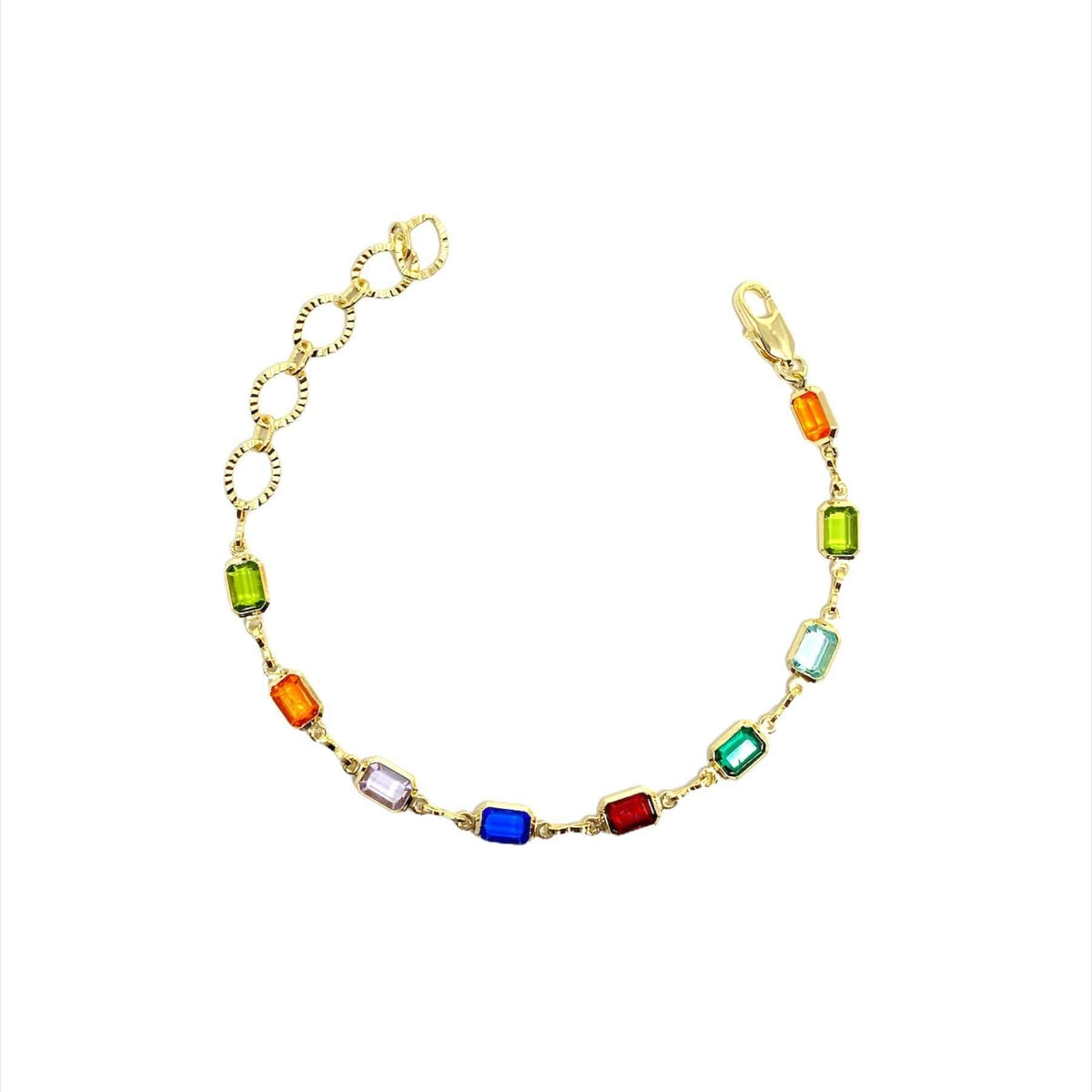 Mondsee Complete Set Of 18k Gold Filled Multicolor Necklace, Bracelet And Anklet For Wholesale | 18k Gold Filled Jewelry
