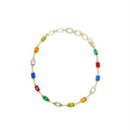 Mondsee Complete Set Of 18k Gold Filled Multicolor Necklace, Bracelet And Anklet For Wholesale | 18k Gold Filled Jewelry