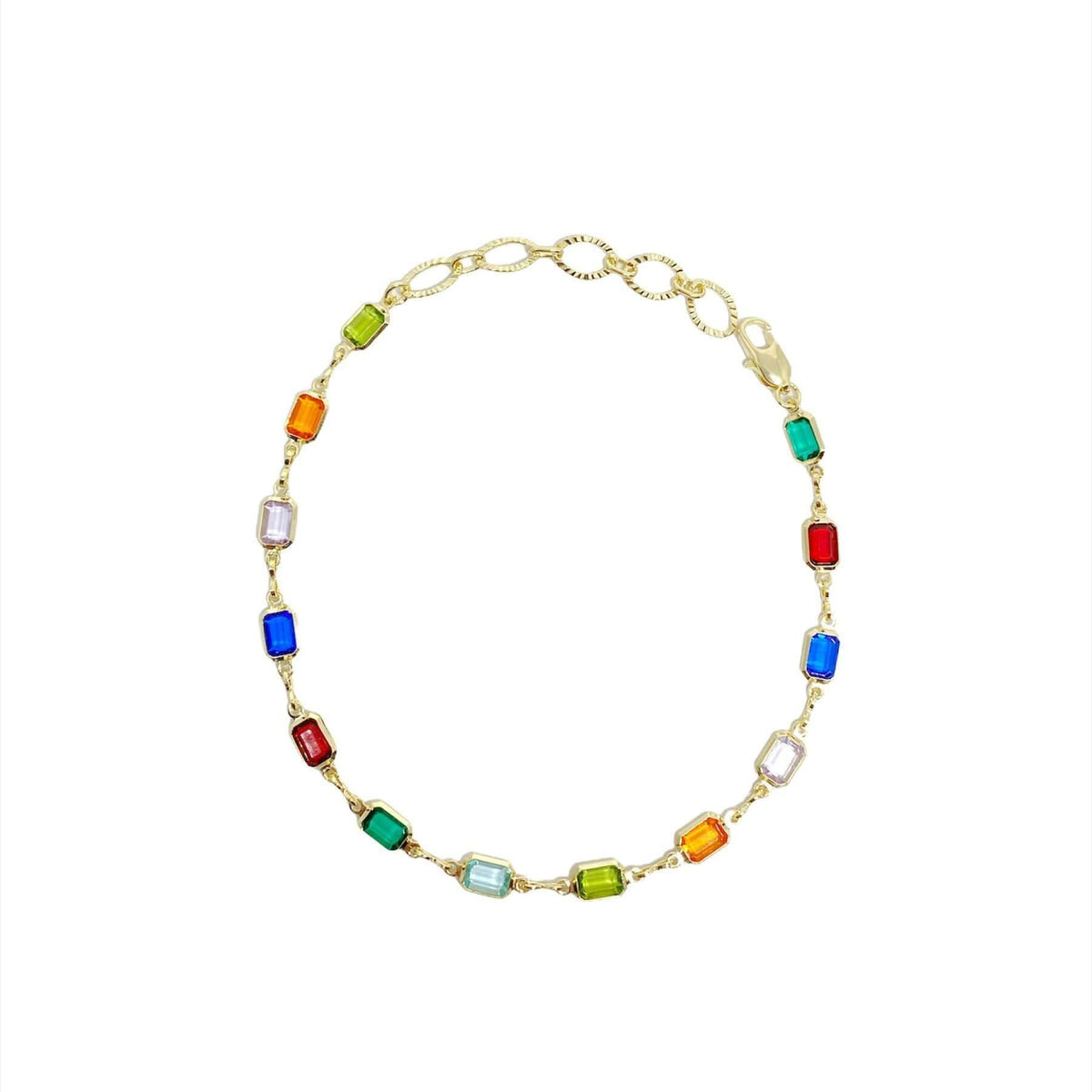 Mondsee Complete Set Of 18k Gold Filled Multicolor Necklace, Bracelet And Anklet For Wholesale | 18k Gold Filled Jewelry