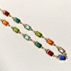 Mondsee Complete Set Of 18k Gold Filled Multicolor Necklace, Bracelet And Anklet For Wholesale | 18k Gold Filled Jewelry