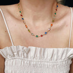 Mondsee Complete Set Of 18k Gold Filled Multicolor Necklace, Bracelet And Anklet For Wholesale | 18k Gold Filled Jewelry