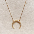 Mondsee Cubic Zirconia 18k Gold Filled Crescent Moon Necklace | 18k Gold Filled Jewelry