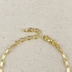 Mondsee 18K Gold Filled Textured Bar Link Anklet | 18k Gold Filled Jewelry