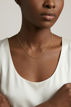 Mondsee 18k Gold Filled 1.0mm Ball Chain Diamond Cut Necklace | 18k Gold Filled Jewelry