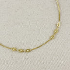 18k Gold Filled Saturn Chain Necklace